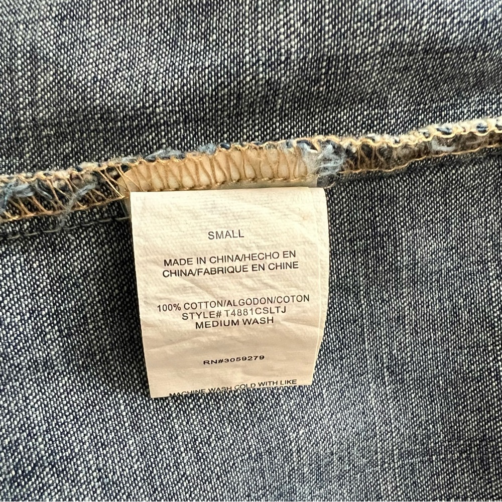 Thread & Supply  Denim western style snap front horseback riding cowboy rodeo - Picture 11 of 11